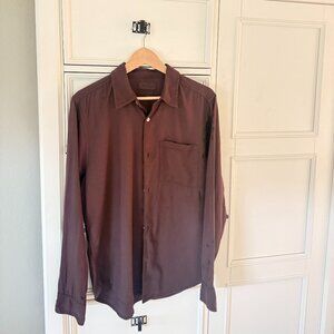 Madewell Womens Classic Button Up Chocolate Brown Size M